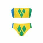 Saint Vincent and The Grenadines Flag Chest Wrap Bikini Swimsuit