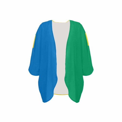 Saint Vincent & The Grenadines Flag Women’s Kimono Chiffon Cover Up