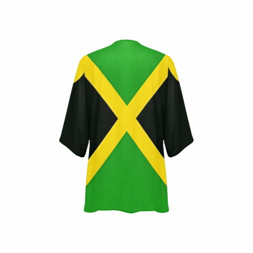 Jamaican Flag Women’s Kimono Chiffon Cover Up
