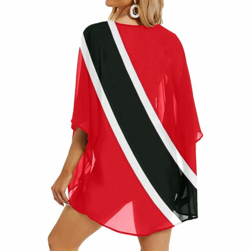 Trinidad and Tobago Flag Women’s Kimono Chiffon Cover Up