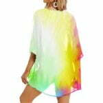 Tie Dye Women's Kimono Chiffon Cover Up