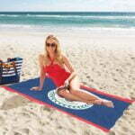 Belize Flag Beach Towel 32" x 71"