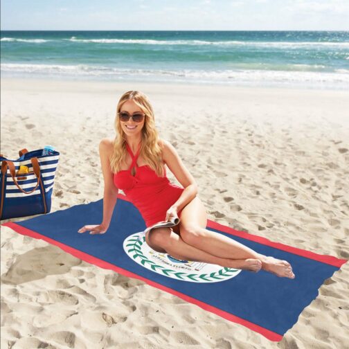 Belize Flag Beach Towel 32" x 71"