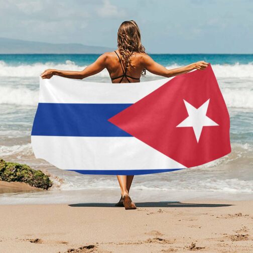 Cuba Flag Beach Towel 32" x 71"