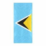 Saint Lucia Flag Beach Towel 32" x 71"