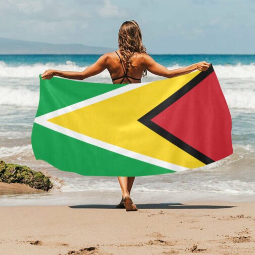 Guyana Flag Beach Towel 32" x 71"