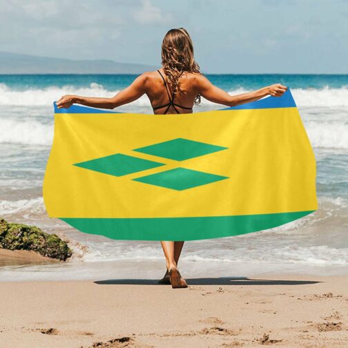 Saint Vincent and the Grenadines Flag Beach Towel 32" x 71"