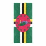Dominica Flag Beach Towel 32" x 71"