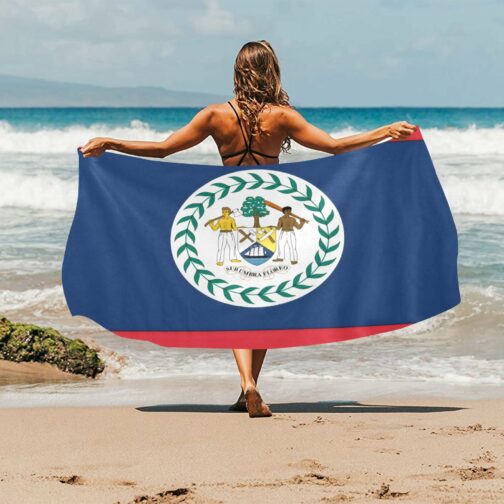Belize Flag Beach Towel 32" x 71"