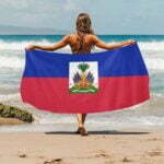 Haitian Flag Beach Towel 32" x 71"