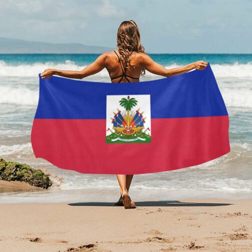 Haitian Flag Beach Towel 32" x 71"