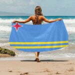 Aruba Flag Beach Towel 32" x 71"