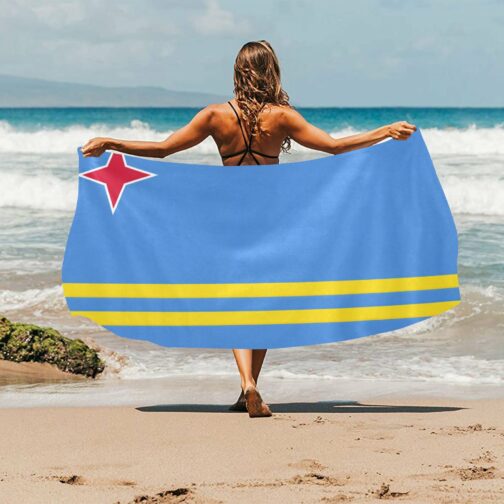 Aruba Flag Beach Towel 32" x 71"