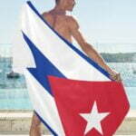 Cuba Flag Beach Towel 32" x 71"