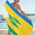 Saint Vincent and the Grenadines Flag Beach Towel 32" x 71"