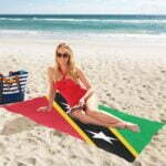 Saint Kitts and Nevis Flag Beach Towel 32" x 71"