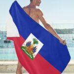 Haitian Flag Beach Towel 32" x 71"