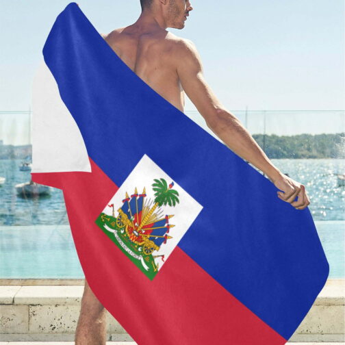 Haitian Flag Beach Towel 32" x 71"
