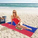 Haitian Flag Beach Towel 32" x 71"