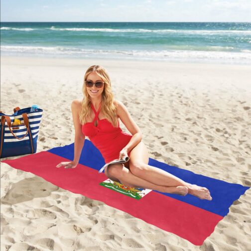 Haitian Flag Beach Towel 32" x 71"