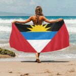 Antigua and Barbuda Flag Beach Towel 32" x 71"