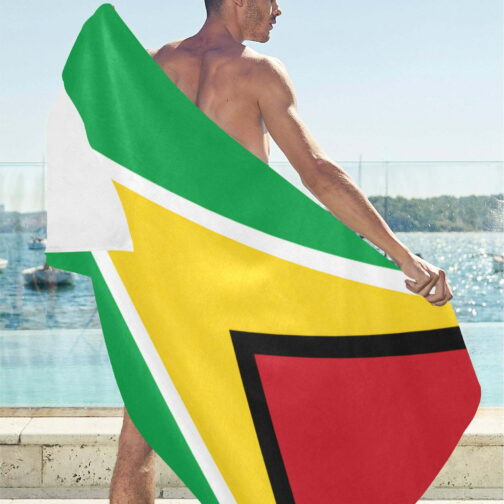 Guyana Flag Beach Towel 32" x 71"