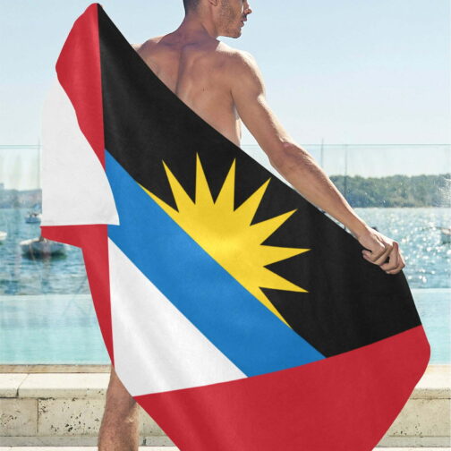 Antigua and Barbuda Flag Beach Towel 32" x 71"