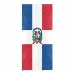 Dominica Republic Flag Beach Towel 32" x 71"