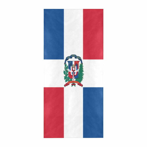 Dominica Republic Flag Beach Towel 32" x 71"