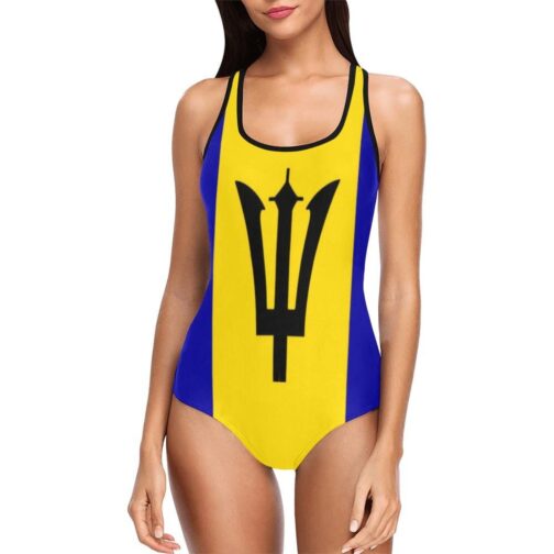 Simple Barbados Flag Women's Tank Top Bathing Swimsuit