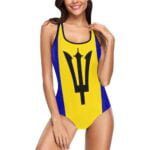 Simple Barbados Flag Women's Tank Top Bathing Swimsuit