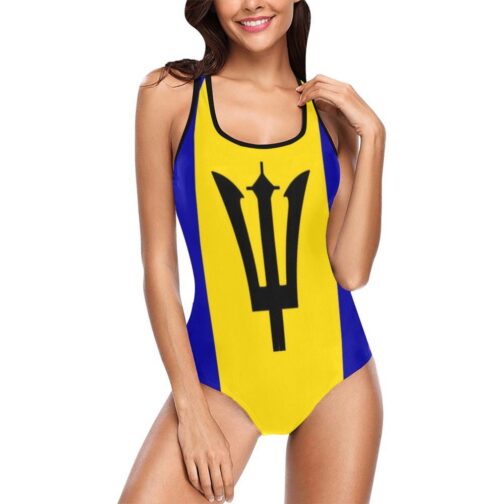 Simple Barbados Flag Women's Tank Top Bathing Swimsuit