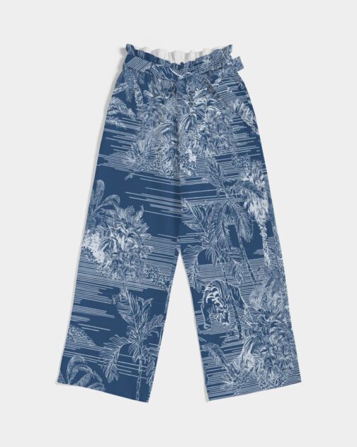 Blue Tiger Scene Women’s High-Rise Wide Leg Pants