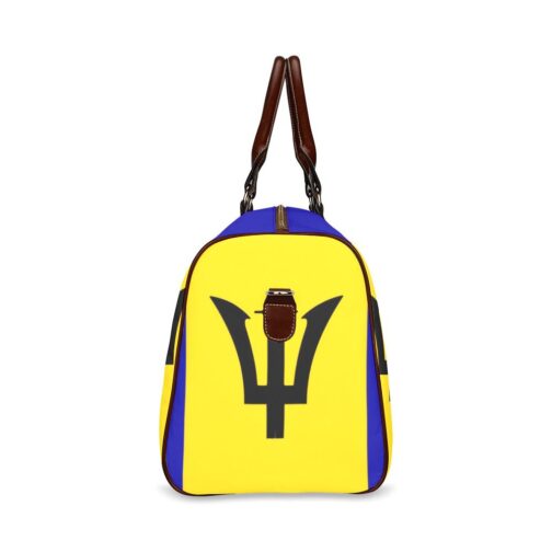 Barbados Flag Travel Bag (Brown)