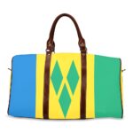 Saint Vincent and the Grenadines Flag Travel Bag (Brown)