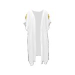 US Virgin Islands Flag Back Print Mid-Length Chiffon Cover Up