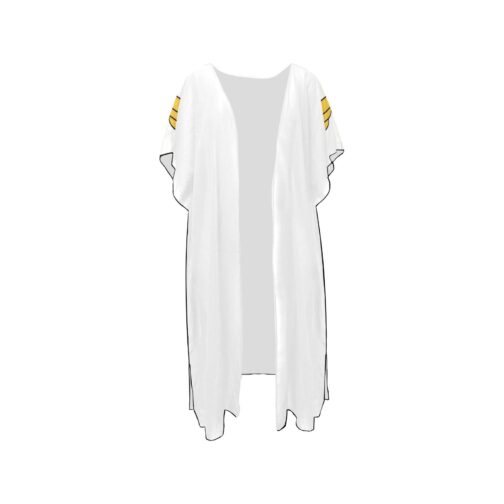 US Virgin Islands Flag Back Print Mid-Length Chiffon Cover Up