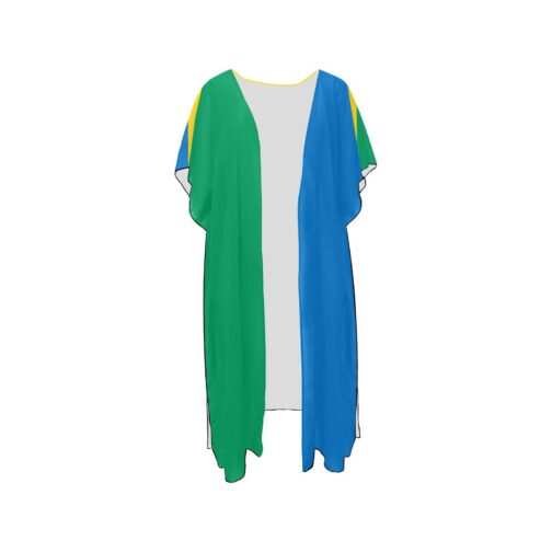 Saint Vincent and the Grenadines Flag Mid-Length Chiffon Cover Up