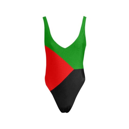 Martinique Flag Backless High Cut Swimsuit