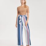 Beach Stripe Women's High-Rise Wide Leg Pants