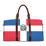 Dominica Republic Flag Travel Bag (Brown)
