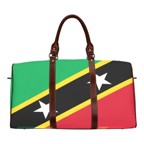 Saint Kitts and Nevis Flag Travel Bag (Brown)