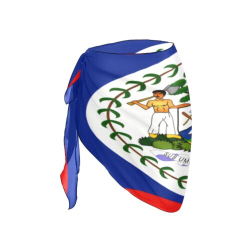 Belize Flag Women’s Beach Sarong Wrap