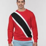 Trinidad And Tobago Flag Men’s Classic French Terry Crewneck Pullover