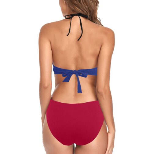 Costa Rica Flag Women's Fringe One Piece Swimsuit - Image 2