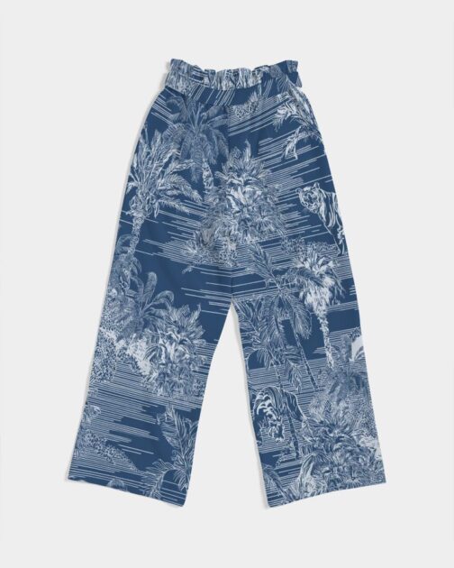 Blue Tiger Scene Women’s High-Rise Wide Leg Pants