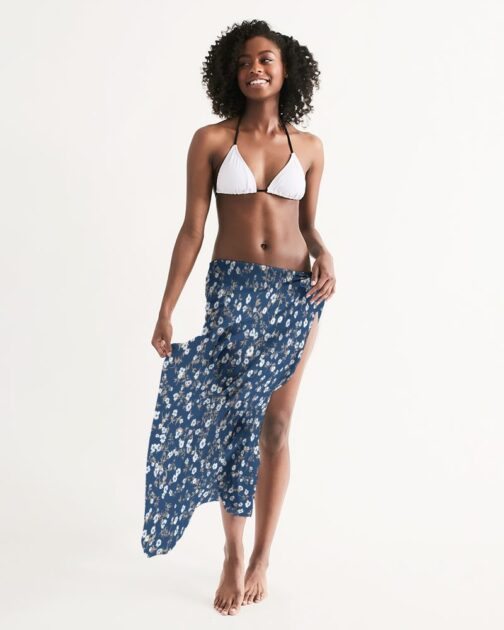 Navy Liberty Floral Swim Cover Up