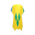Saint Vincent and the Grenadines Flag Mid-Length Chiffon Cover Up