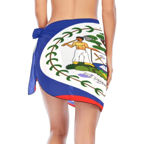 Belize Flag Women’s Beach Sarong Wrap