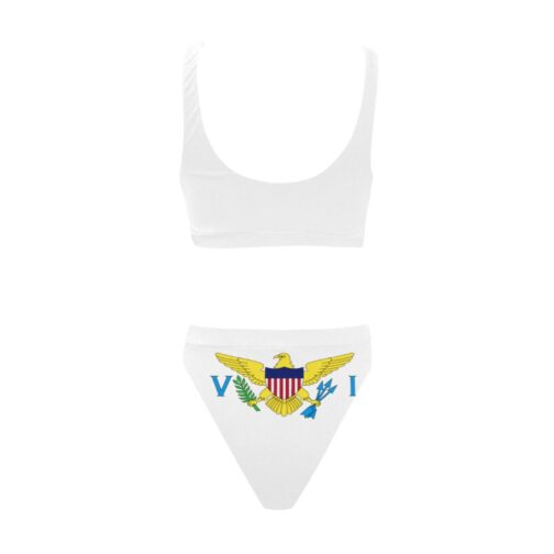 US Virgin Islands Flag High-Waisted Bikini